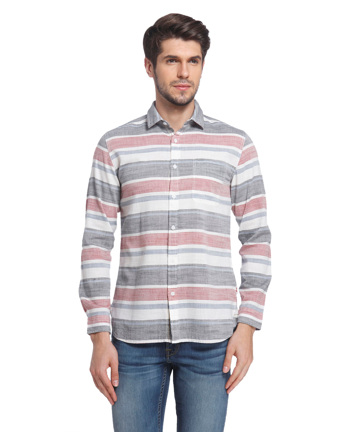 Striped Casual Shirt - S