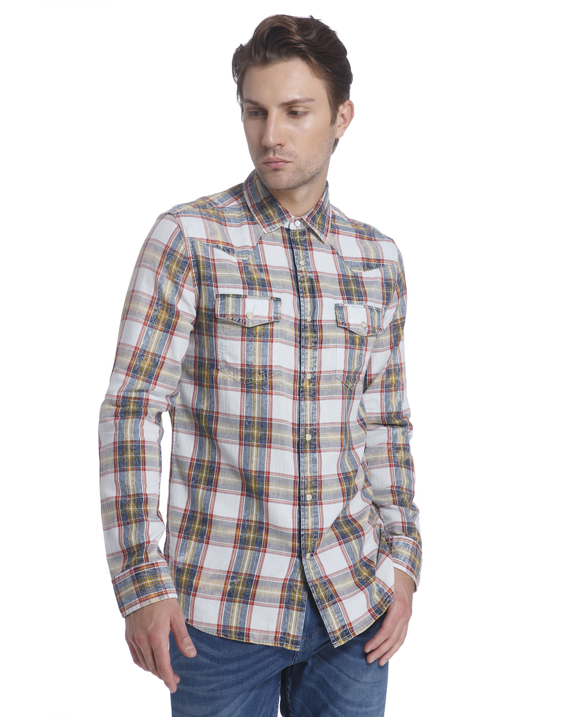 Green Check Shirt - S