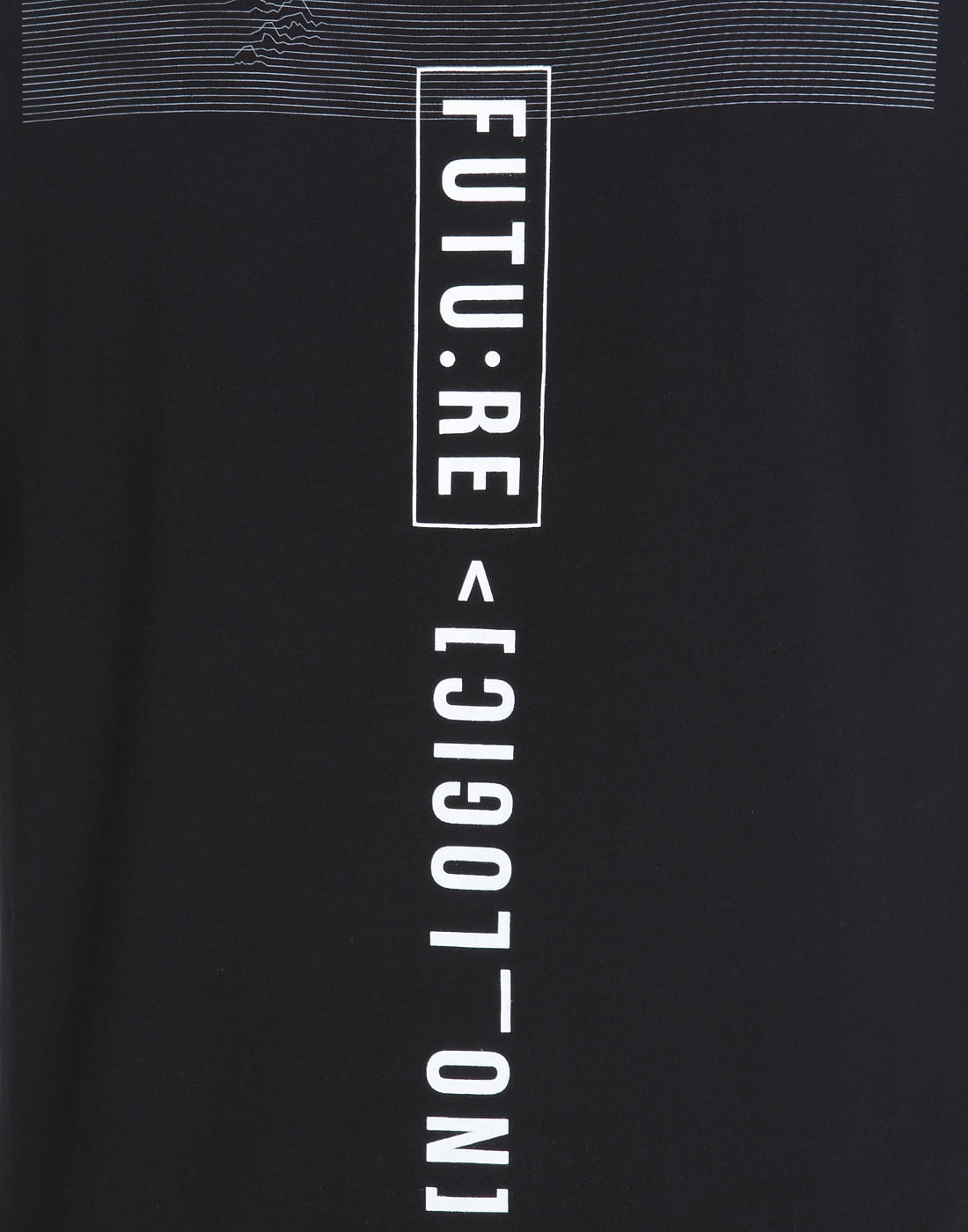 Black Graphic Print Crew Neck T-Shirt