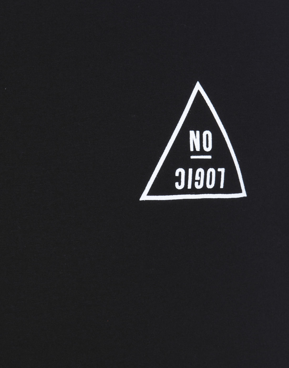 Black Graphic Print Crew Neck T-Shirt