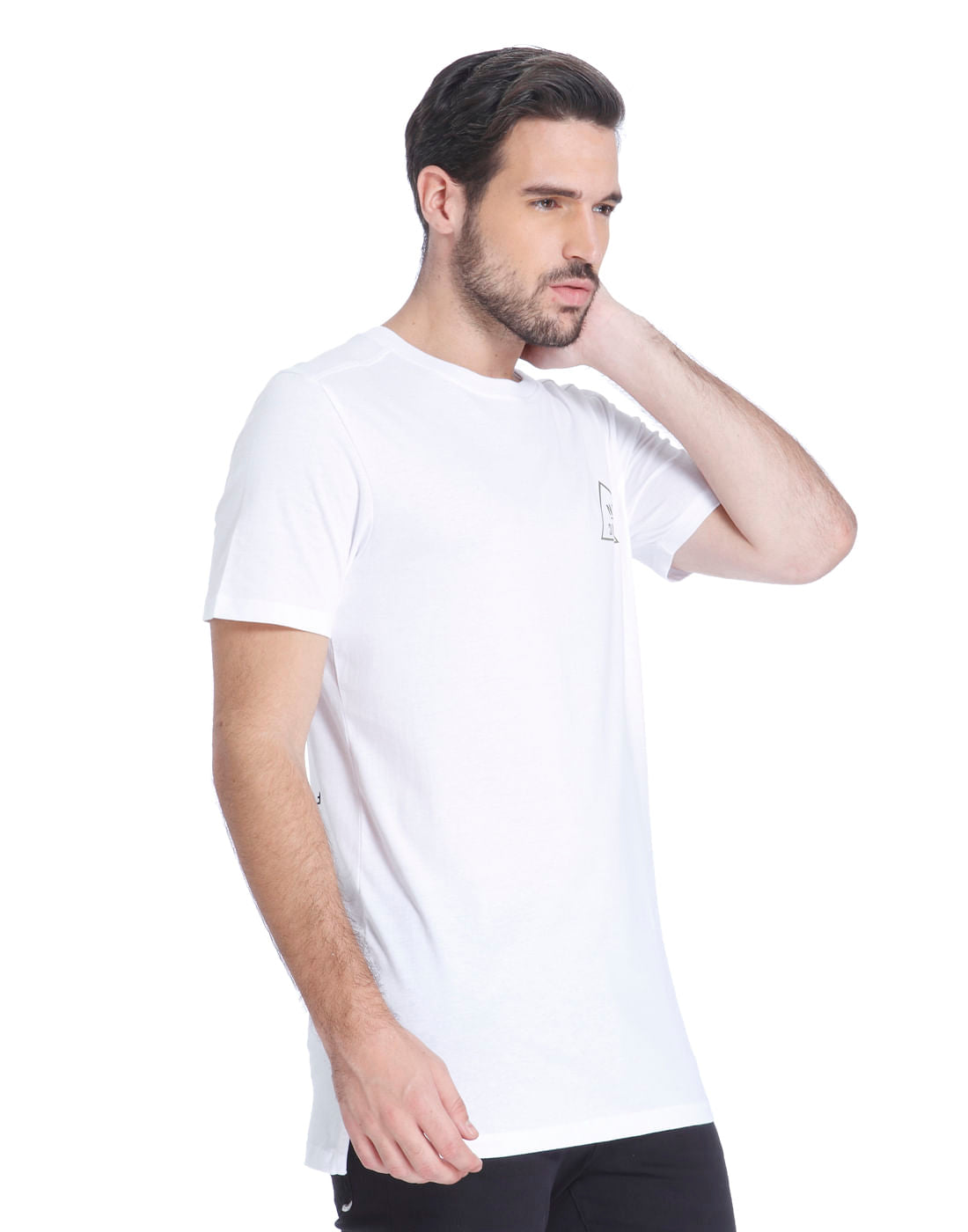 White Graphic Print Crew Neck T-Shirt