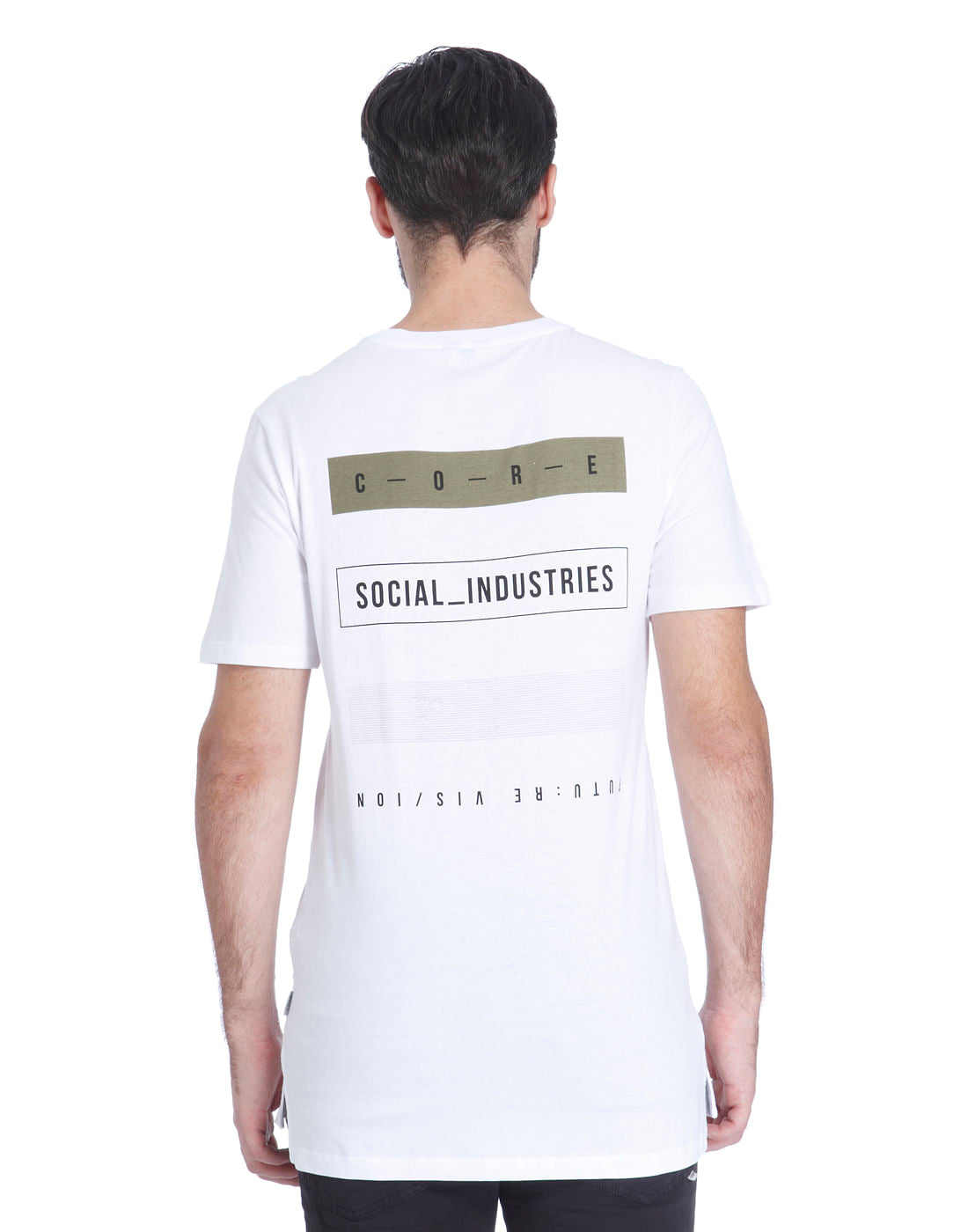 White Graphic Print Crew Neck T-Shirt