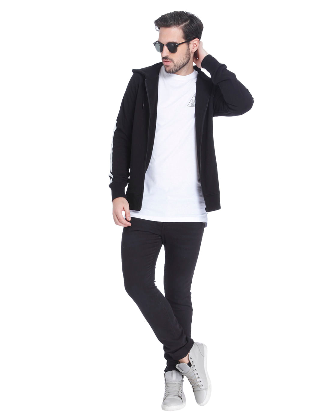 White Graphic Print Crew Neck T-Shirt