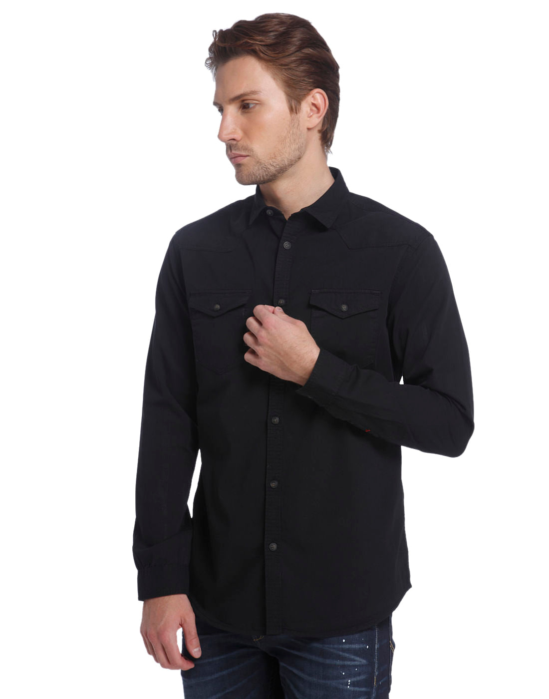 Casual Washed Shirt - S