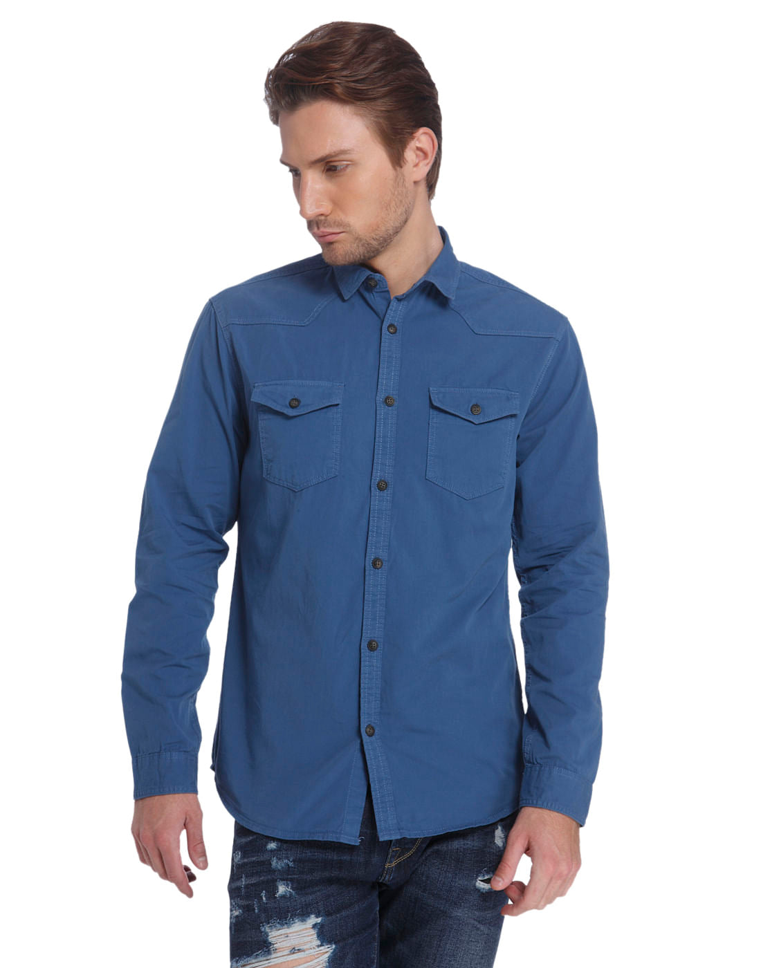 Casual Washed Shirt - S