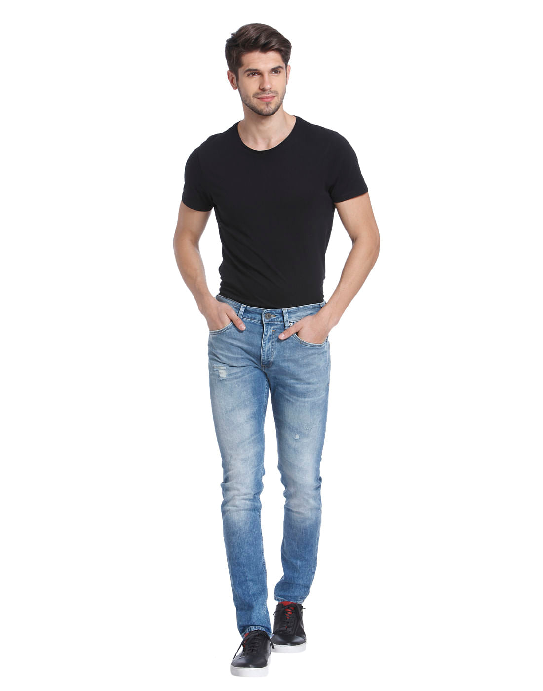 Blue Mild Distressed Jeans