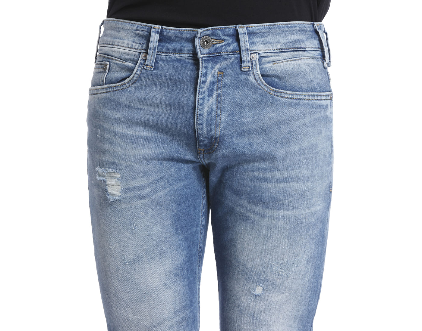 Blue Mild Distressed Jeans