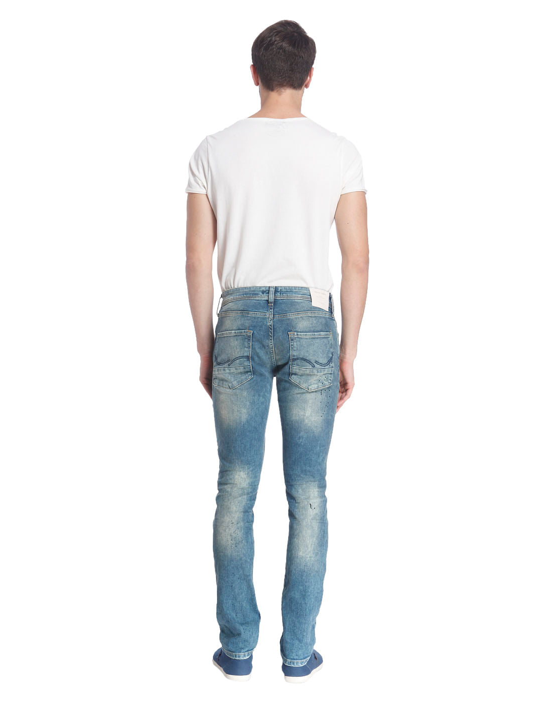 Blue Solid Denim Jeans