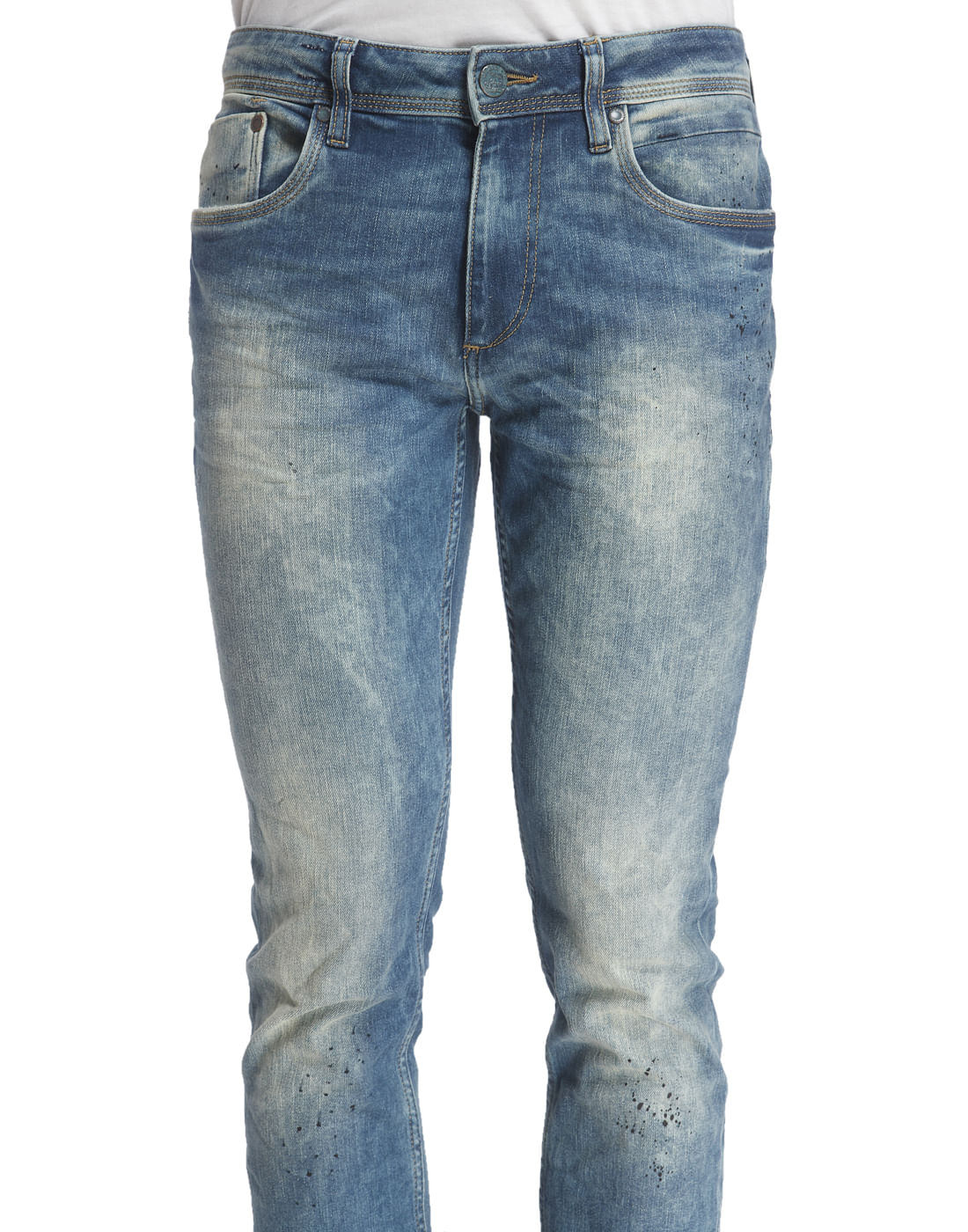 Blue Solid Denim Jeans