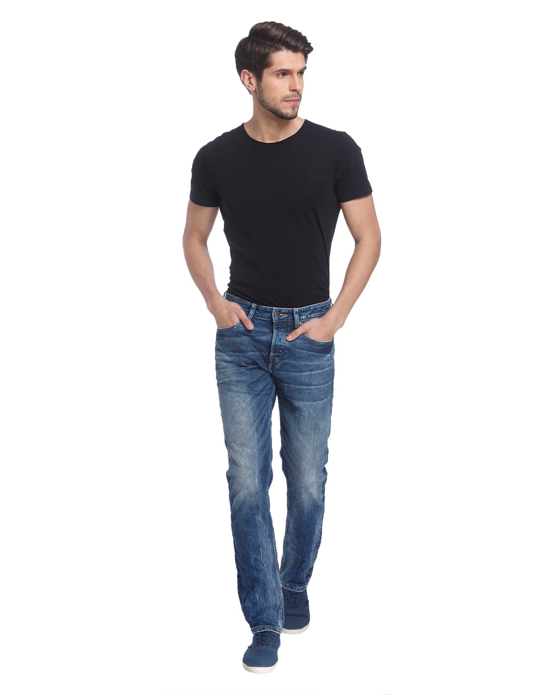 Blue Solid Denim Jeans - 28/32