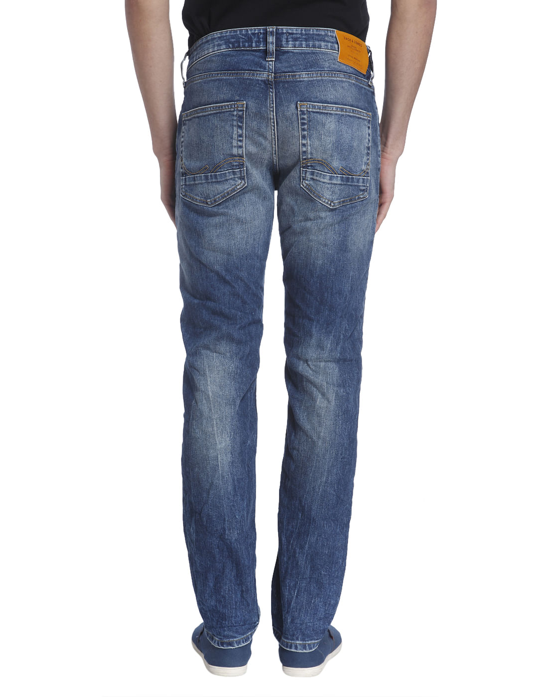 Blue Solid Denim Jeans