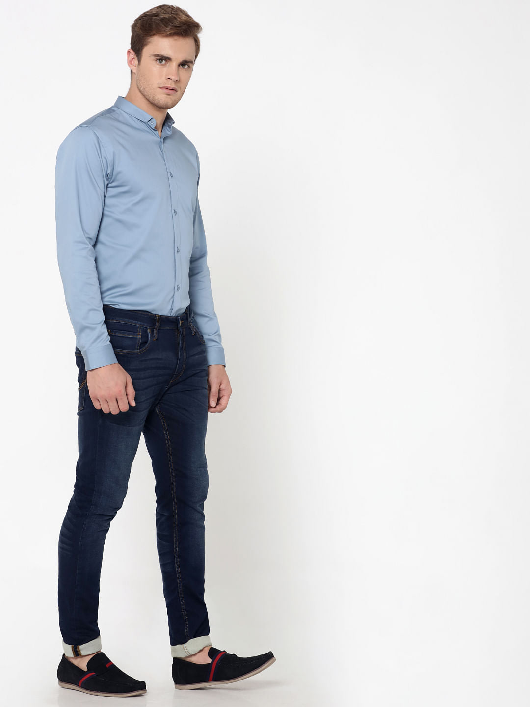 Blue Slim Fit Shirt
