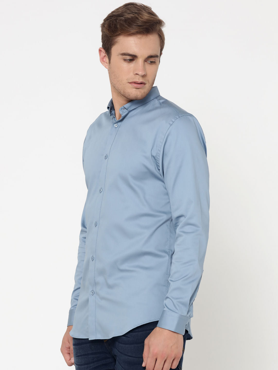 Blue Slim Fit Shirt