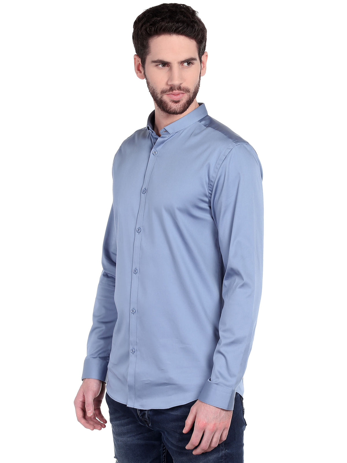 Powder Blue Slim Fit Shirt - S