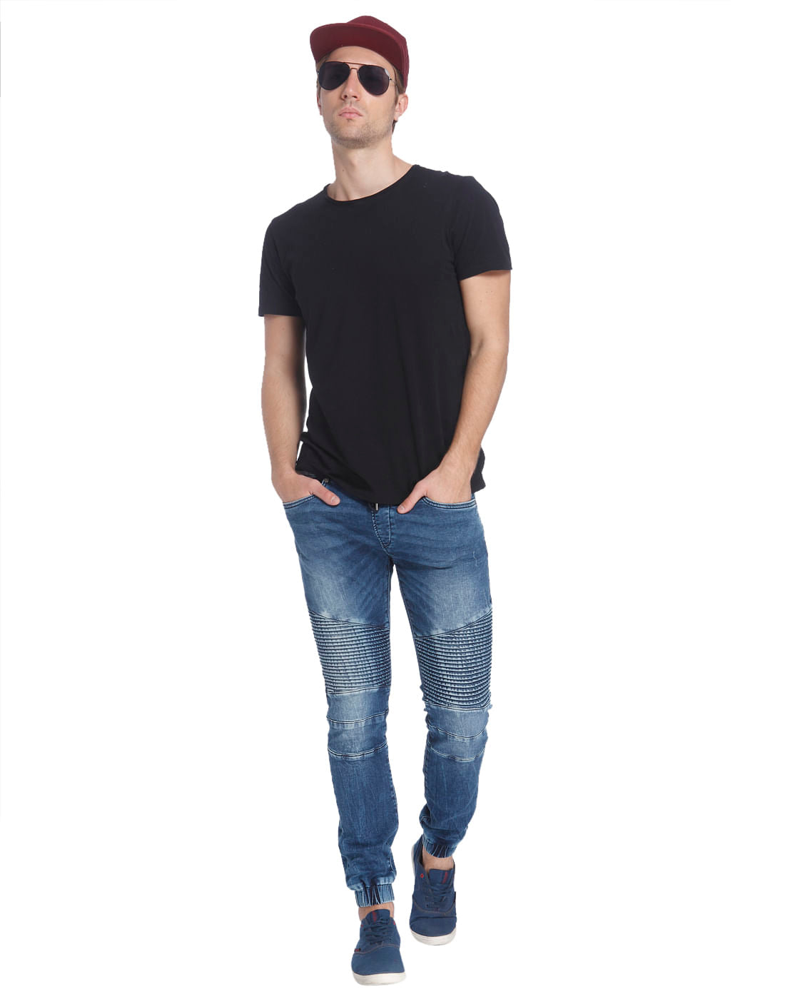 Blue Denim Joggers