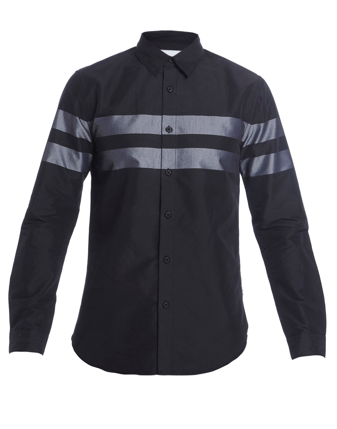 Black Shirt With Grey Stripes