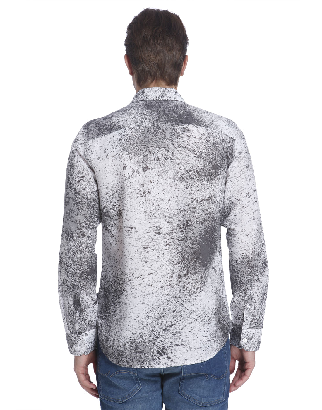 Abstract Print Black Shirt