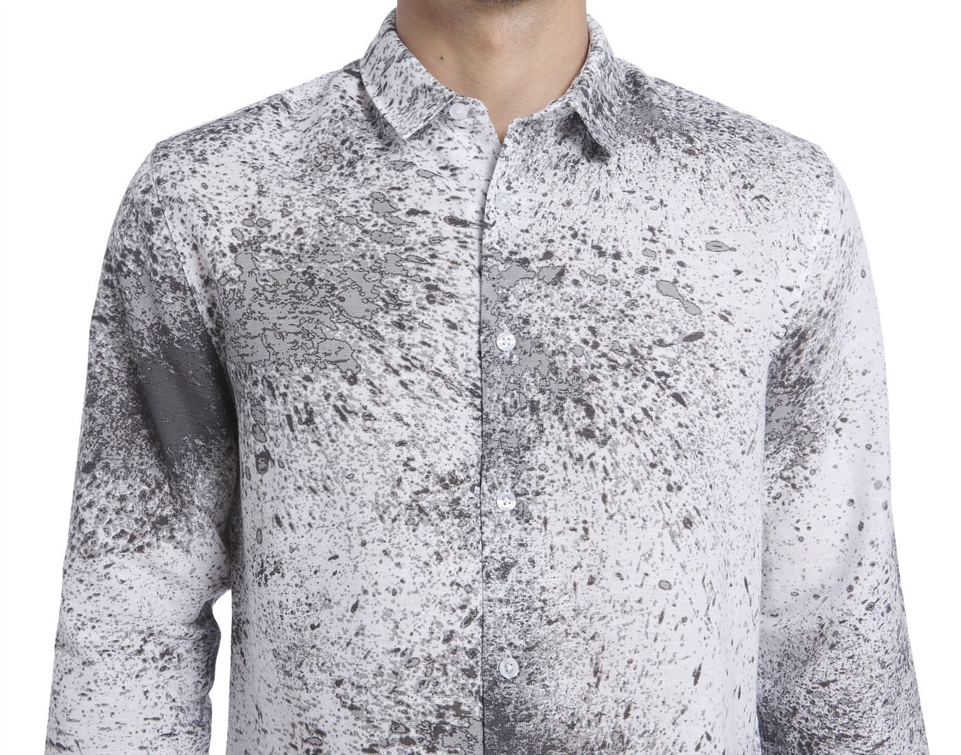 Abstract Print Black Shirt
