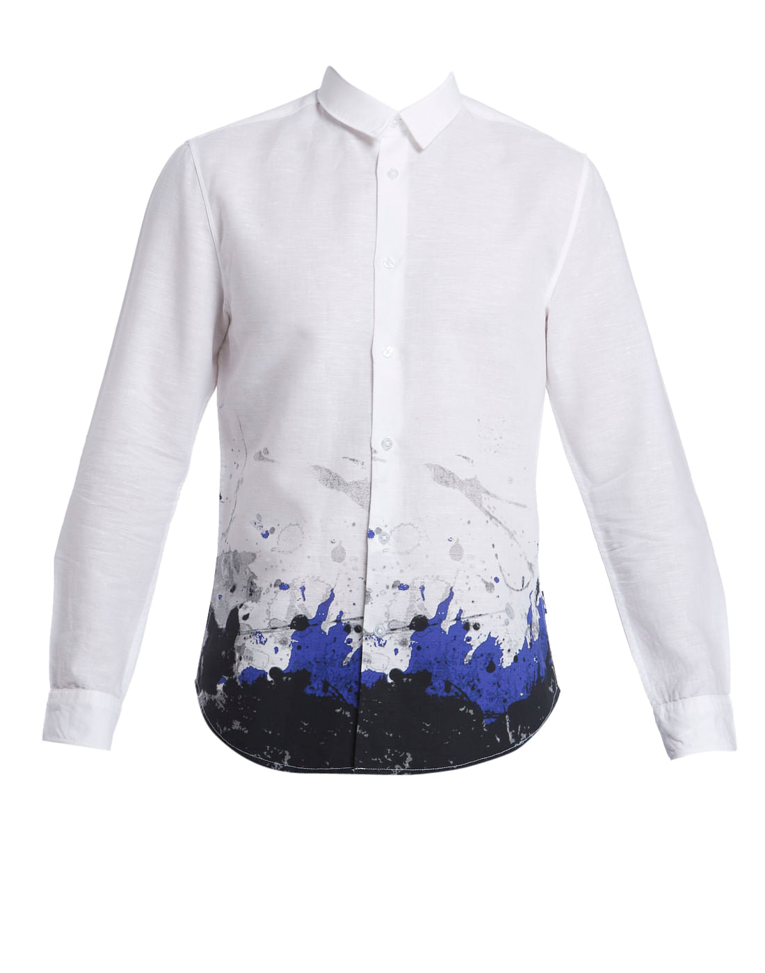 White Pop Art Print Shirt