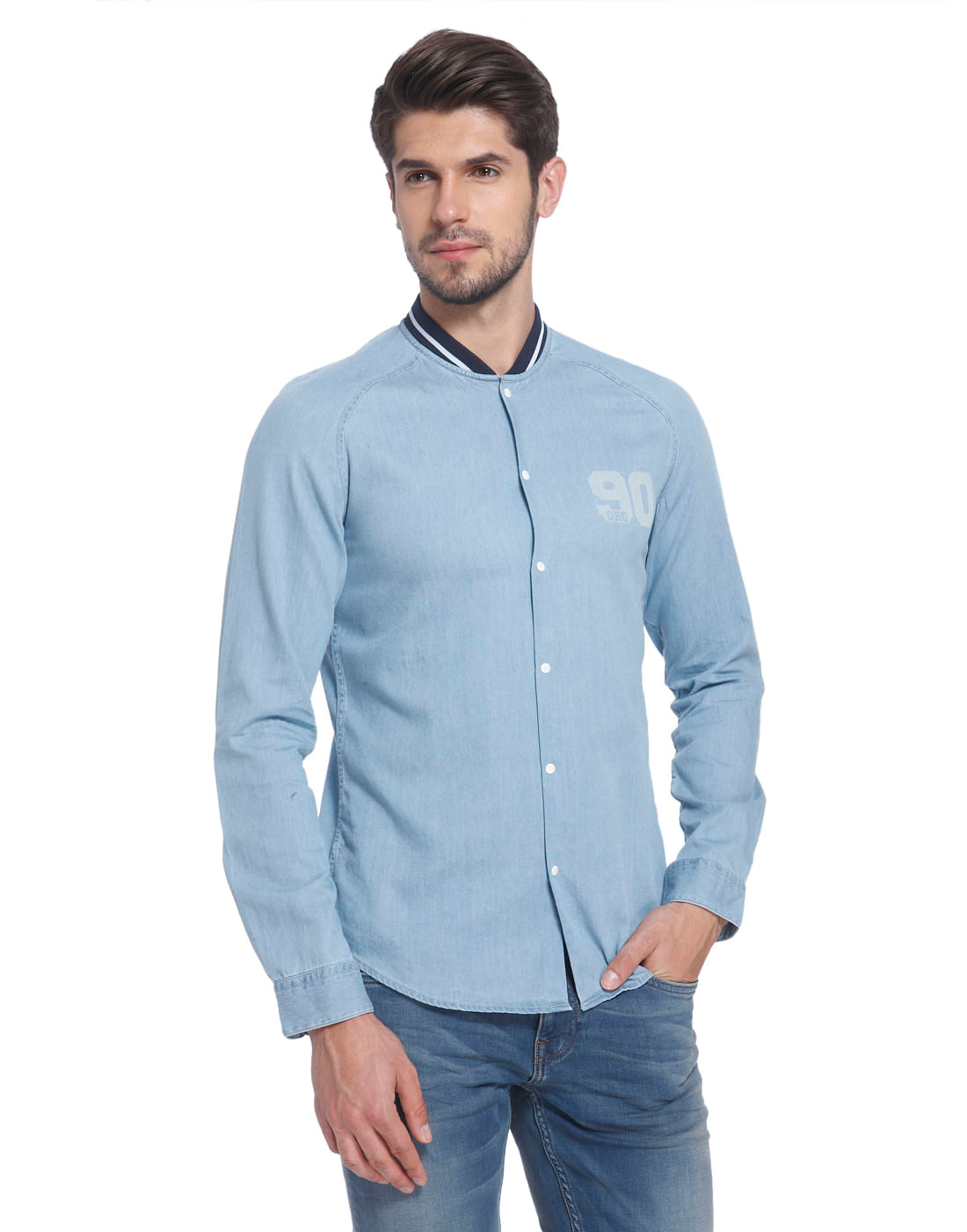 Washed Casual Shirt - S