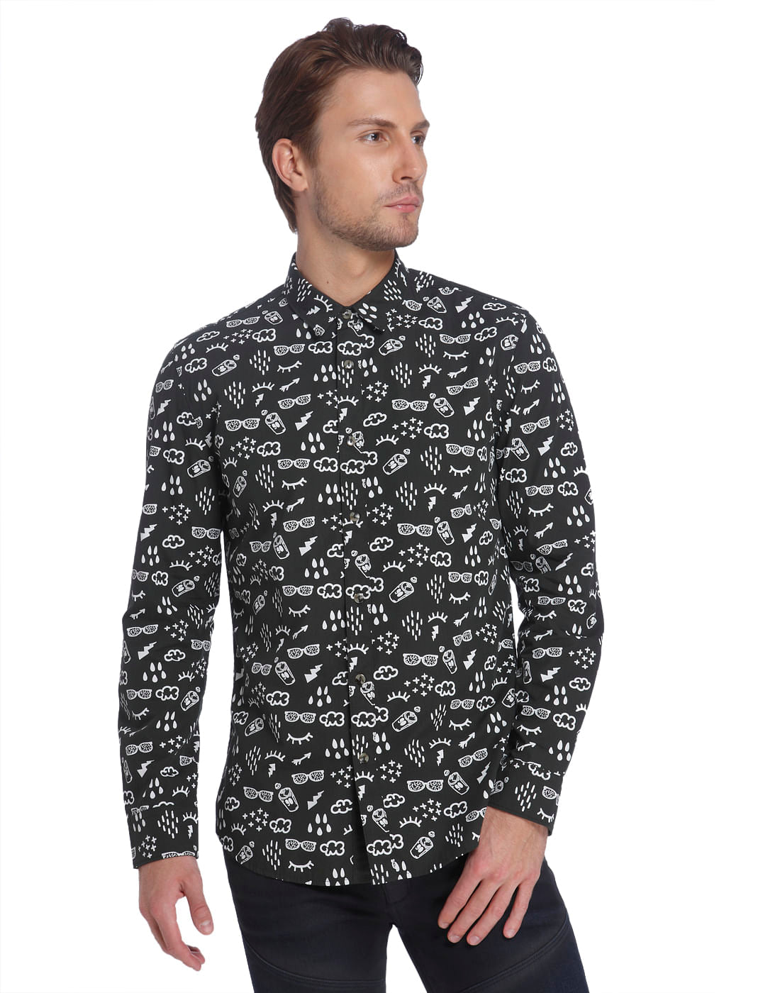 Printed Casual Shirt - S