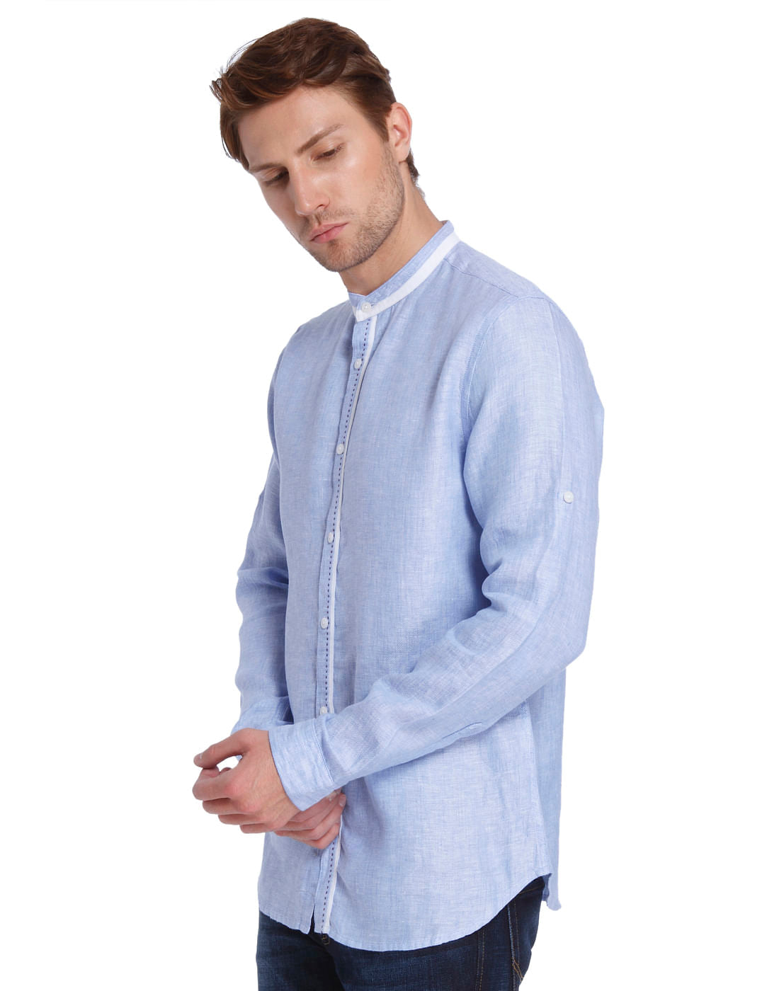 Solid Casual Linen Shirt