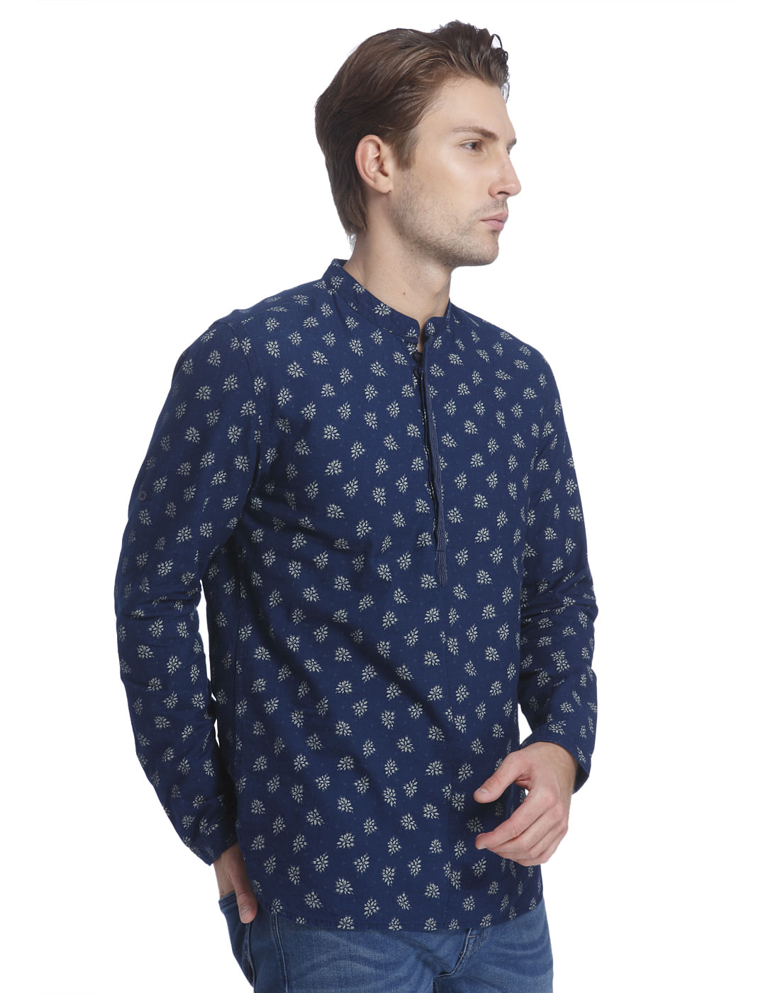 Dark Blue All Over Print Shirt