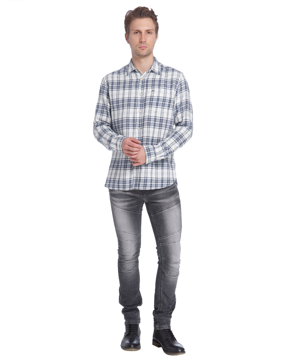White Check Shirt