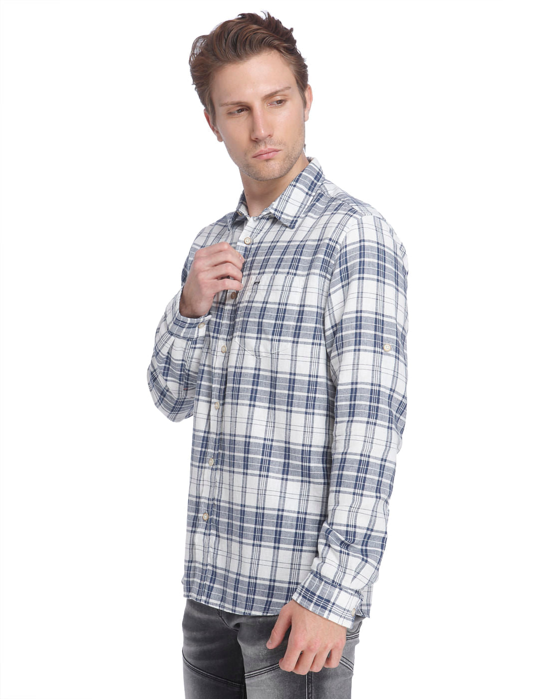 White Check Shirt