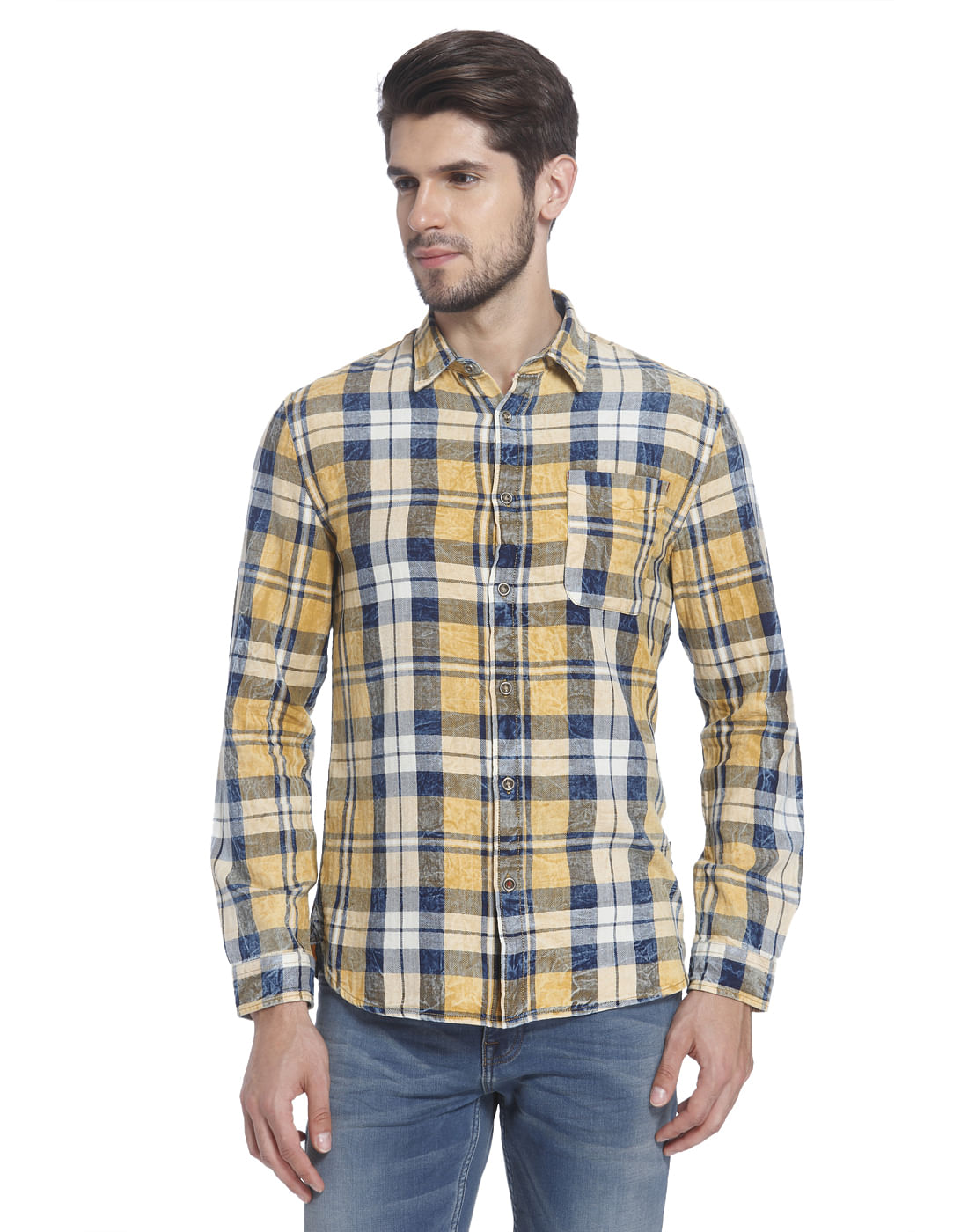 Washed Casual Shirt - S