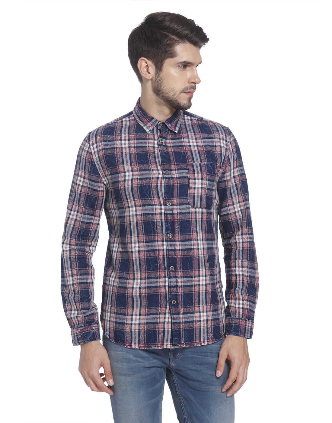 Washed Casual Shirt - S