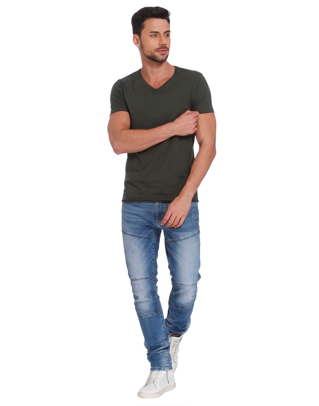 Green V-Neck T-Shirt
