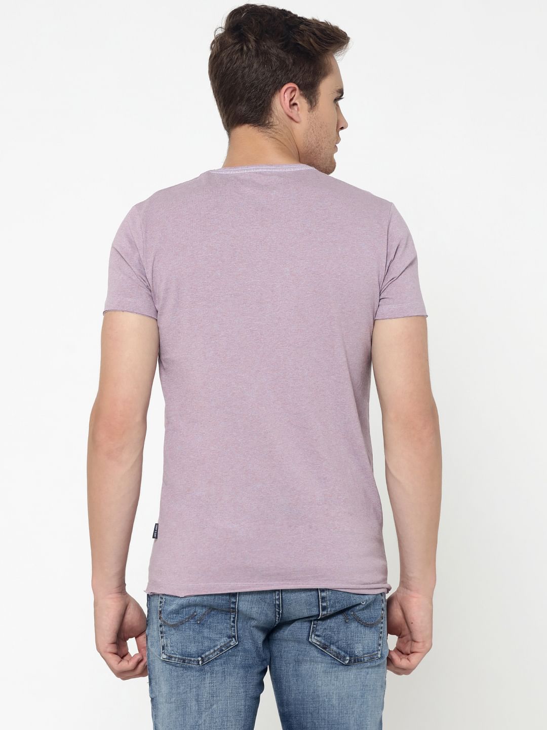 Light Purple V-Neck T-Shirt