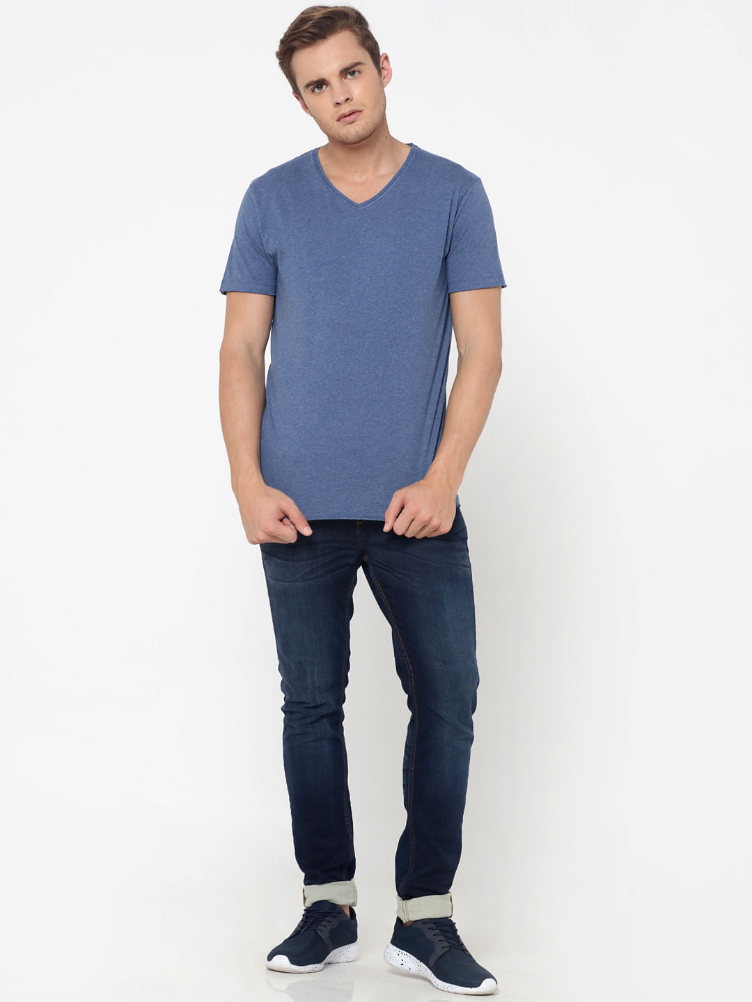 Blue V-Neck T-Shirt