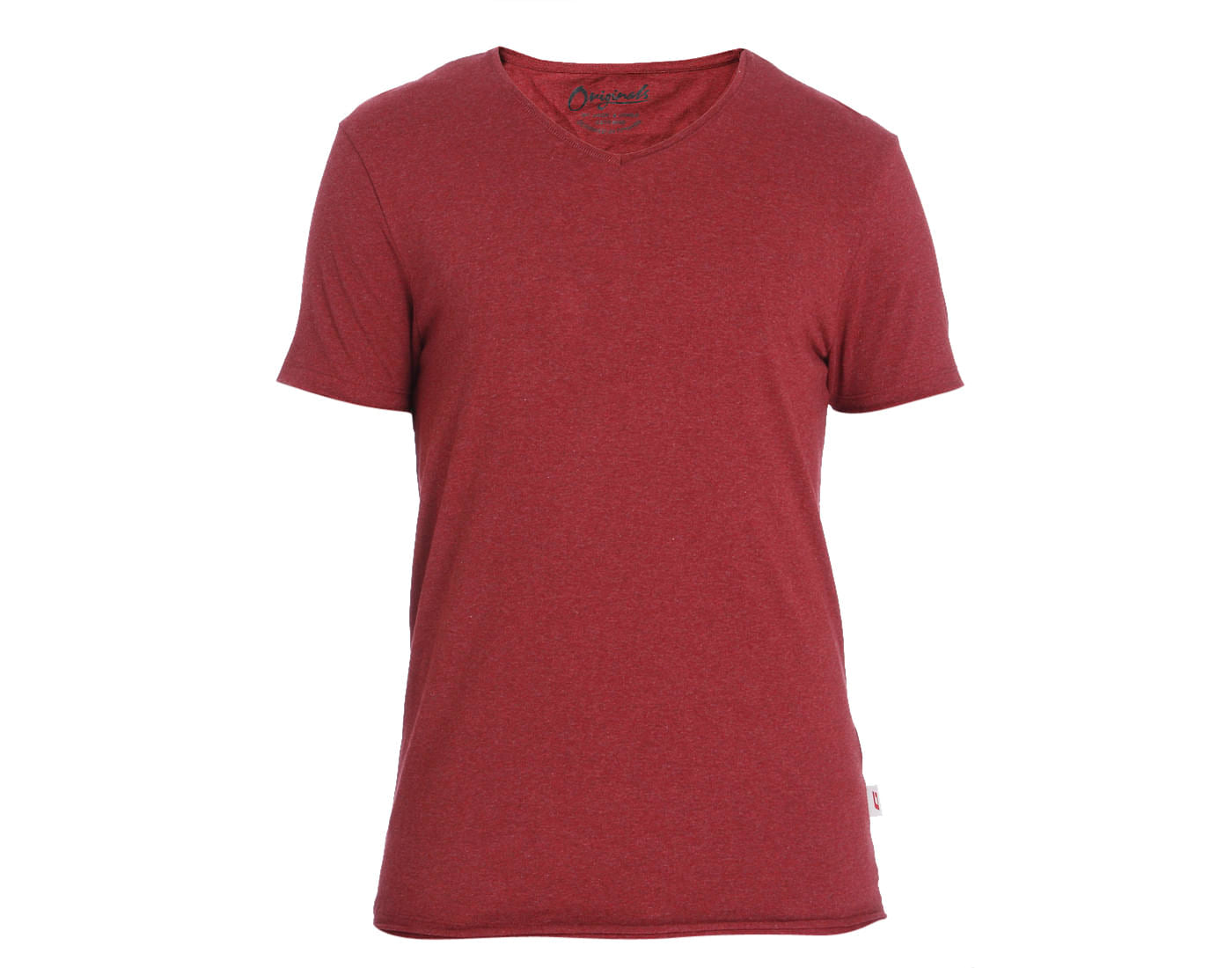 Maroon Slim Fit V-Neck T-Shirt