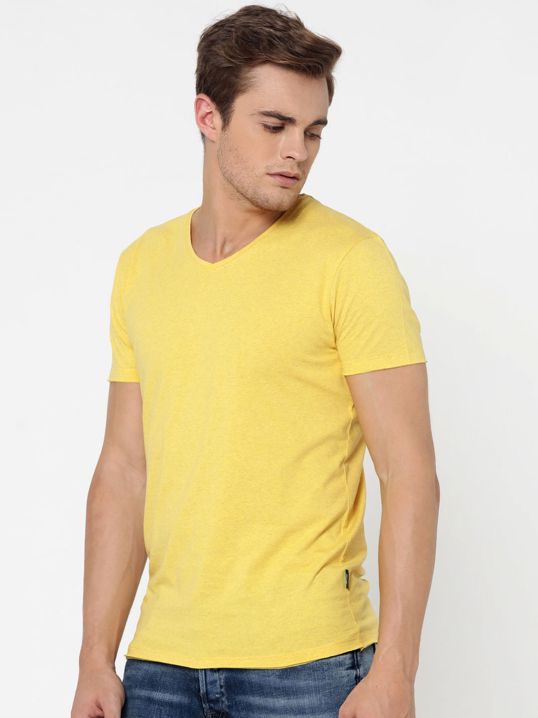 Yellow V-Neck T-Shirt