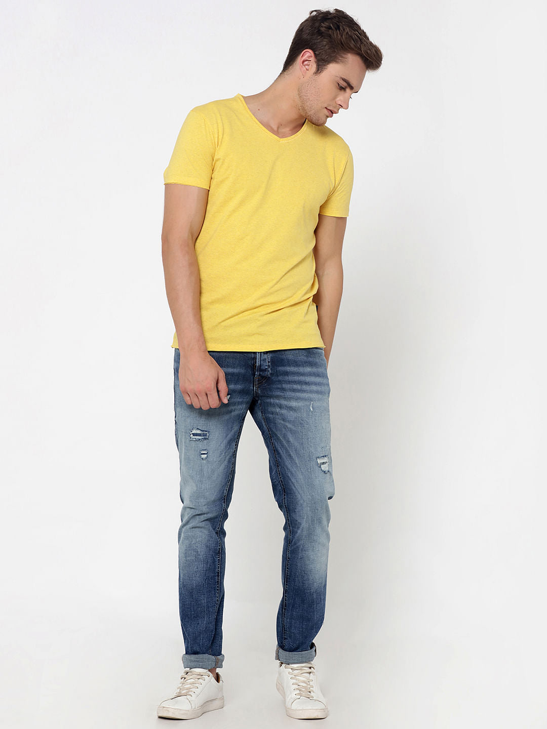 Yellow V-Neck T-Shirt