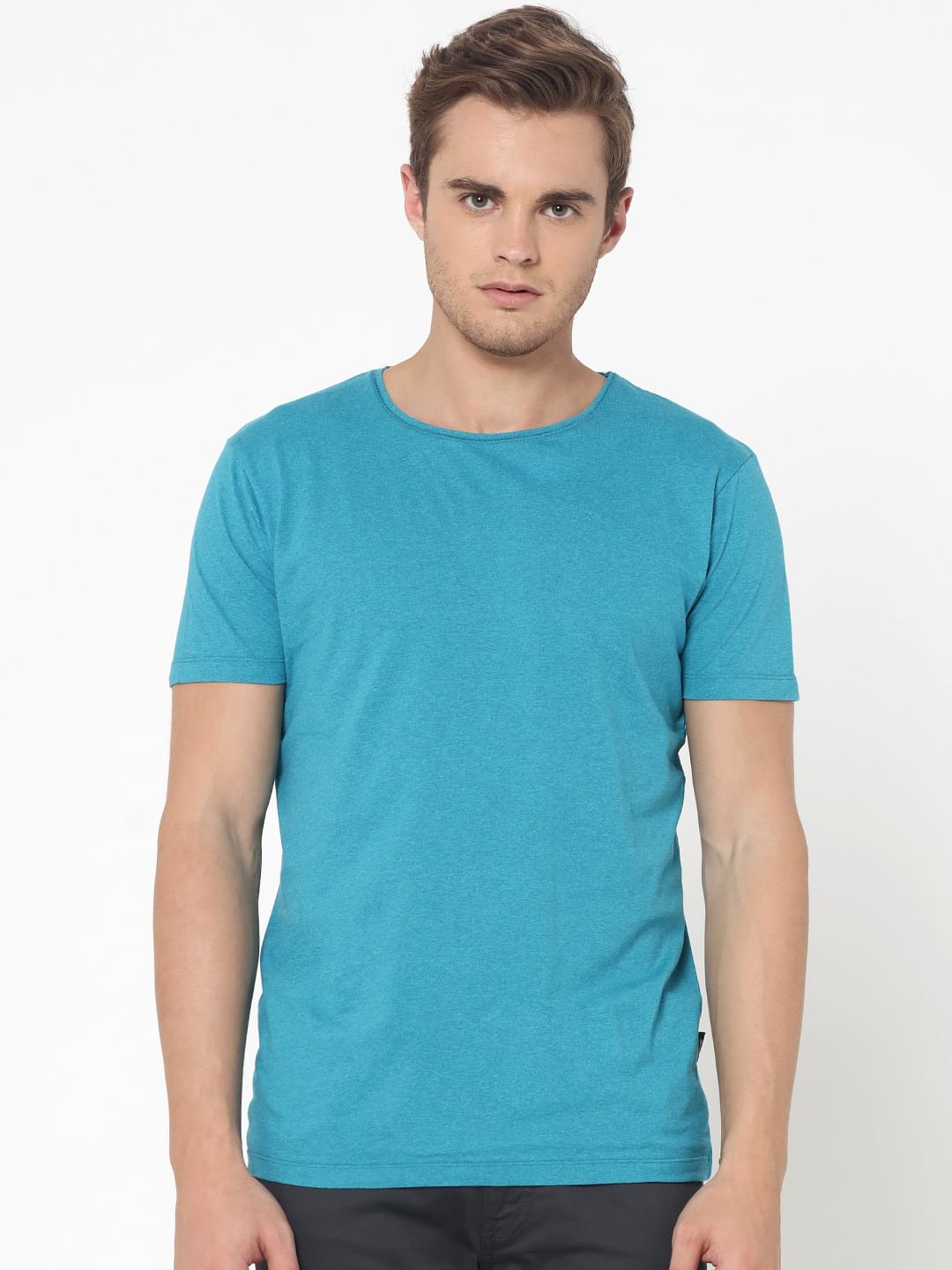 Blue Crew Neck T-Shirt - S