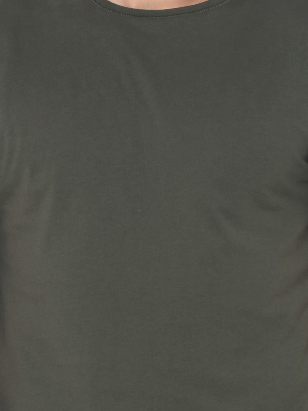 Olive Green Crew Neck T-Shirt