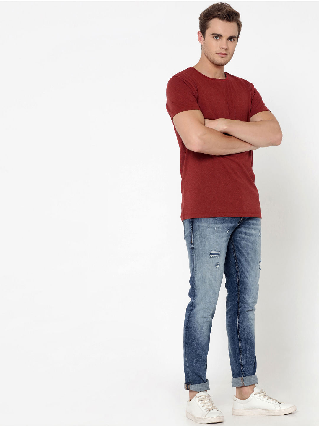 Maroon Crew Neck T-Shirt