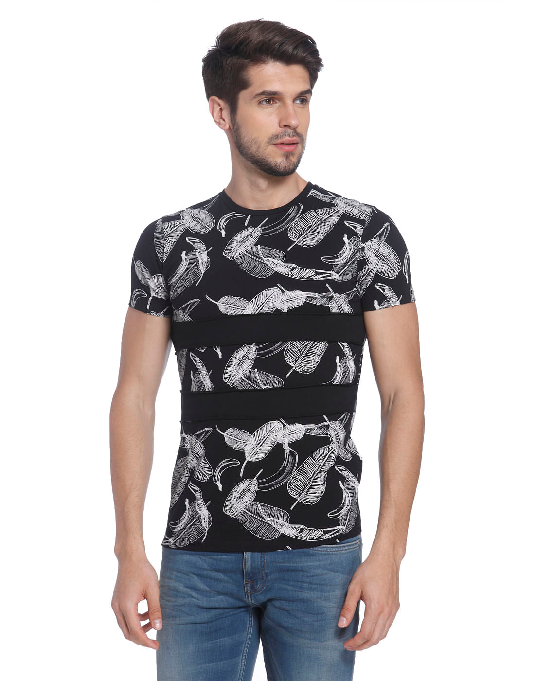 Printed Casual T-Shirt - S