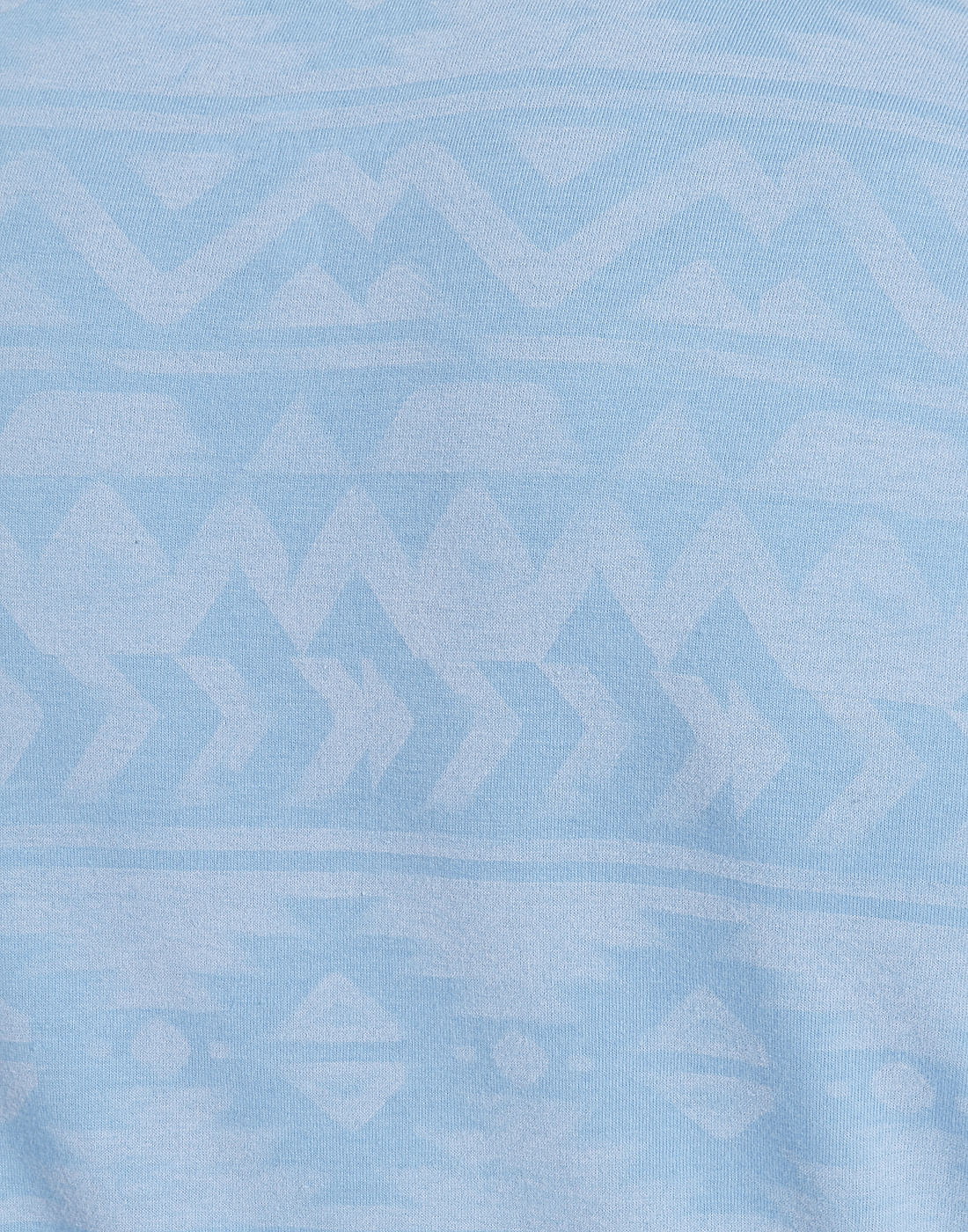 Light Blue Printed V-Neck T-Shirt