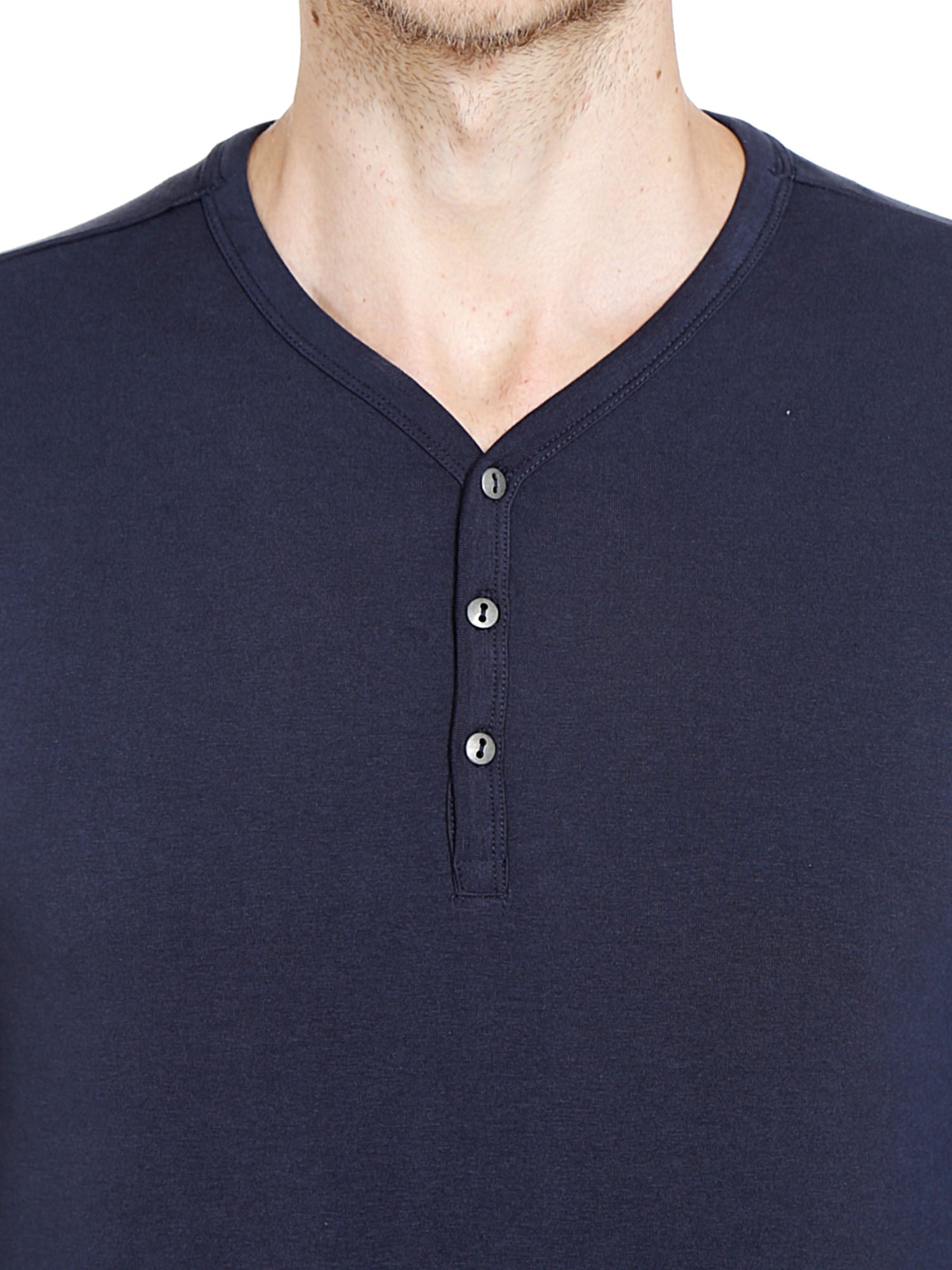 Black Slim Fit Henley T-Shirt