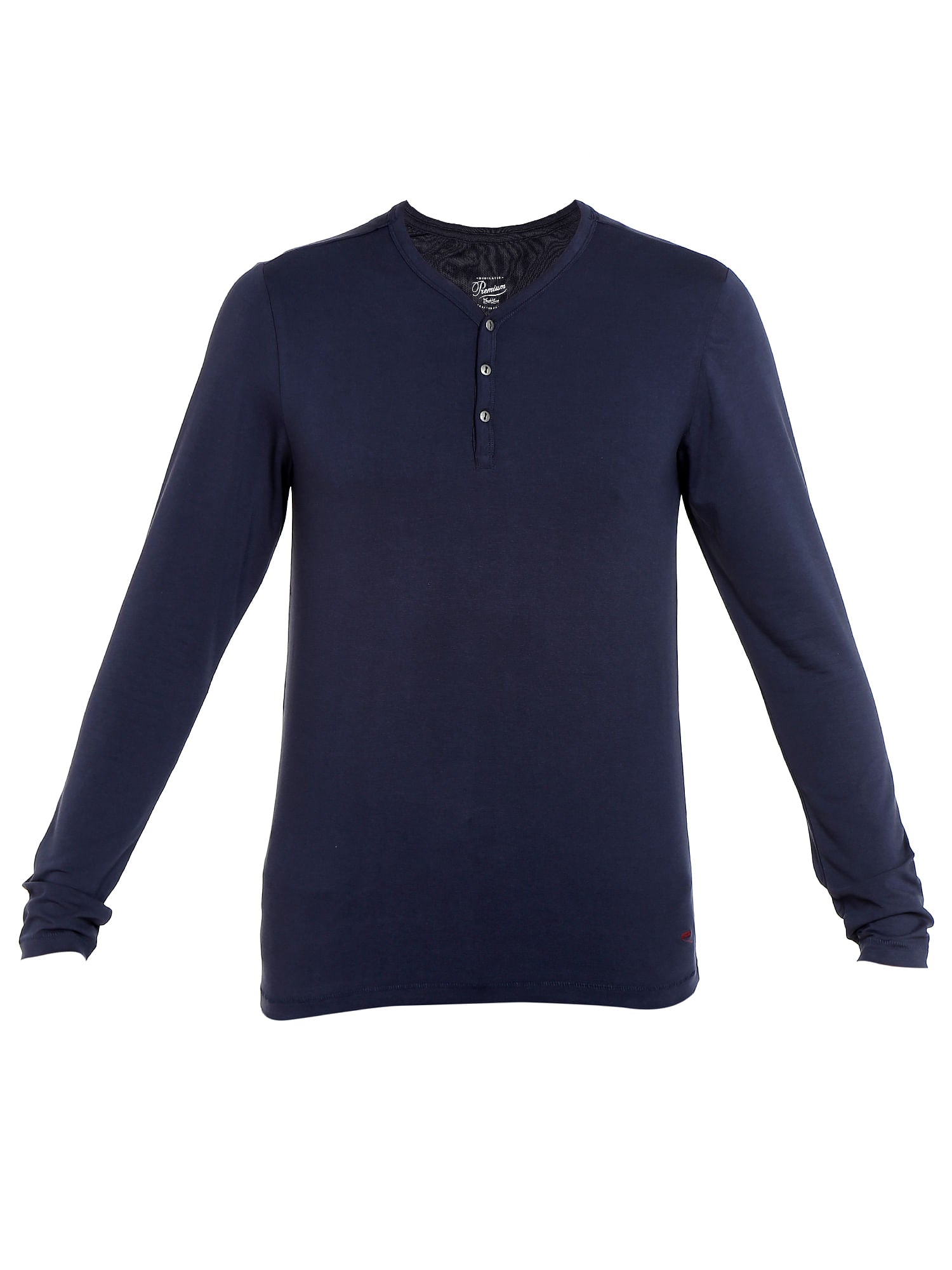 Black Slim Fit Henley T-Shirt