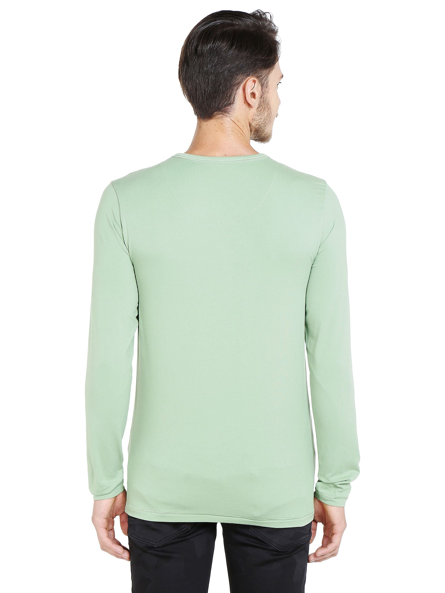 Green Slim Fit Henley T-Shirt