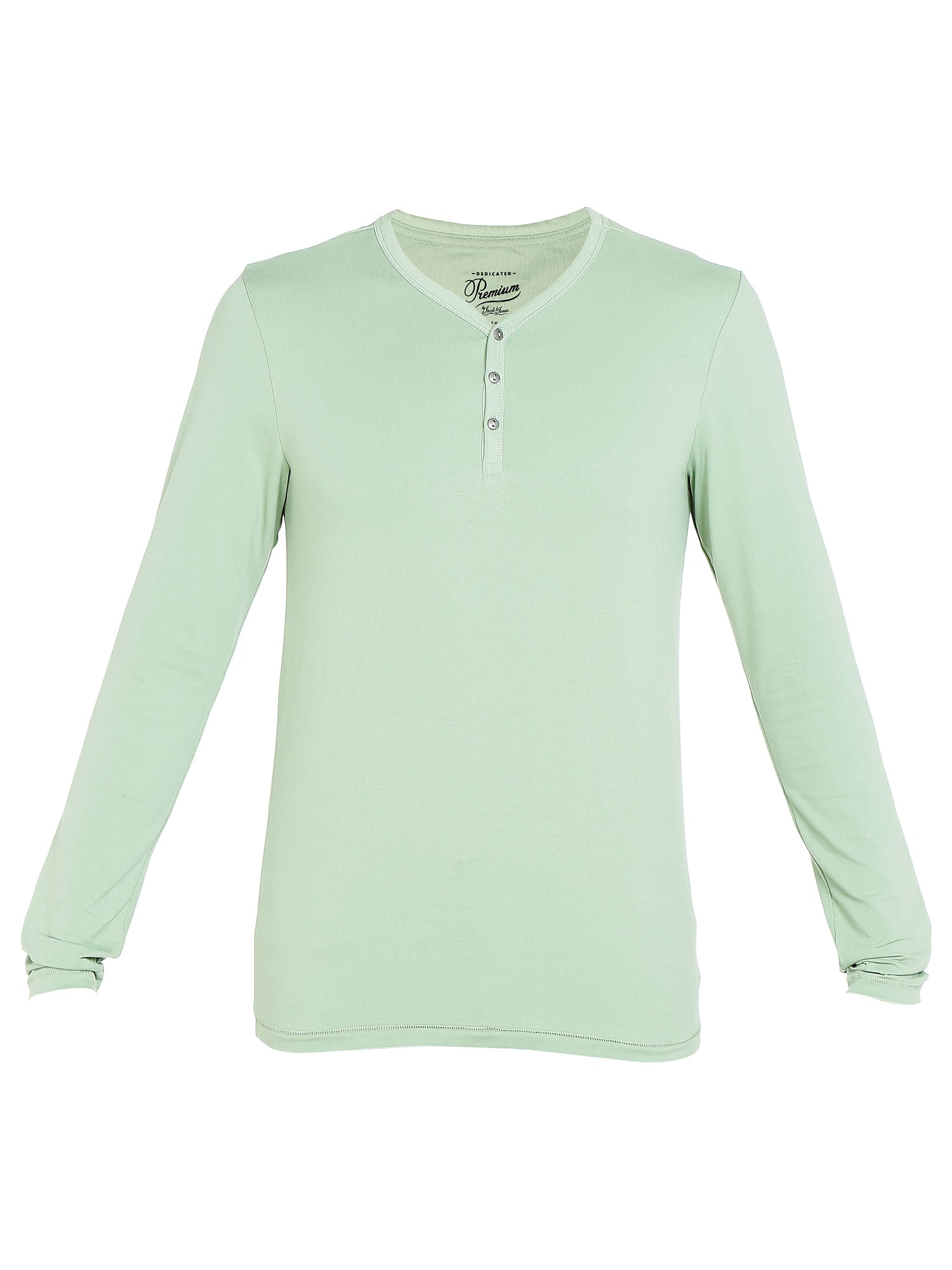 Green Slim Fit Henley T-Shirt