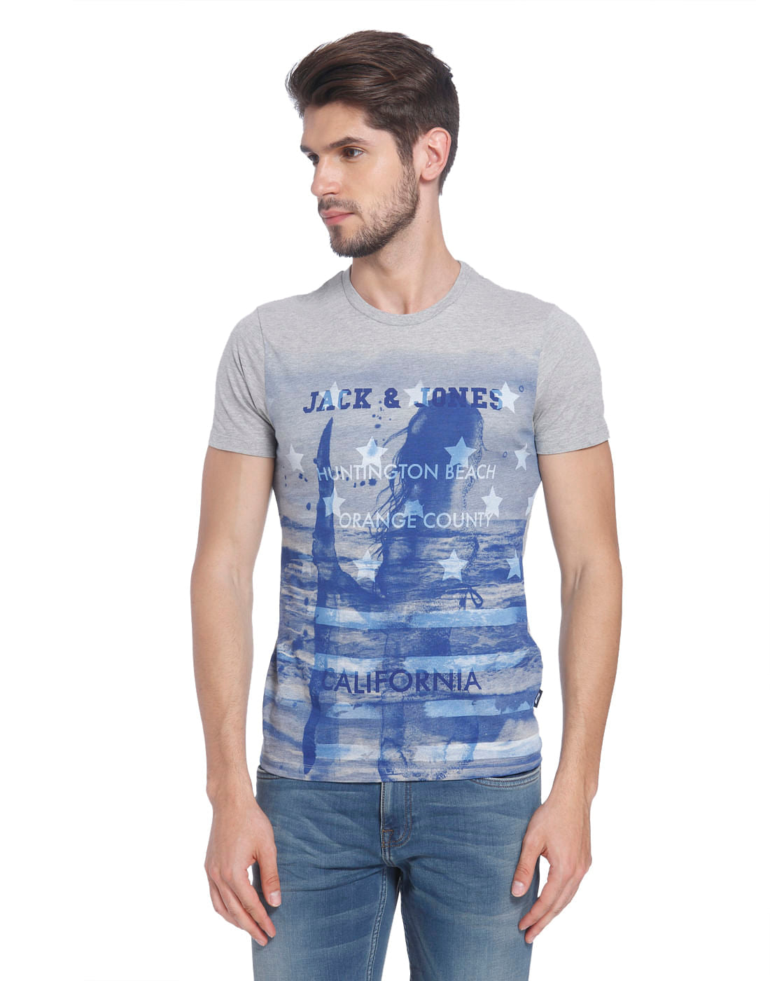 Printed Casual T-Shirt - S