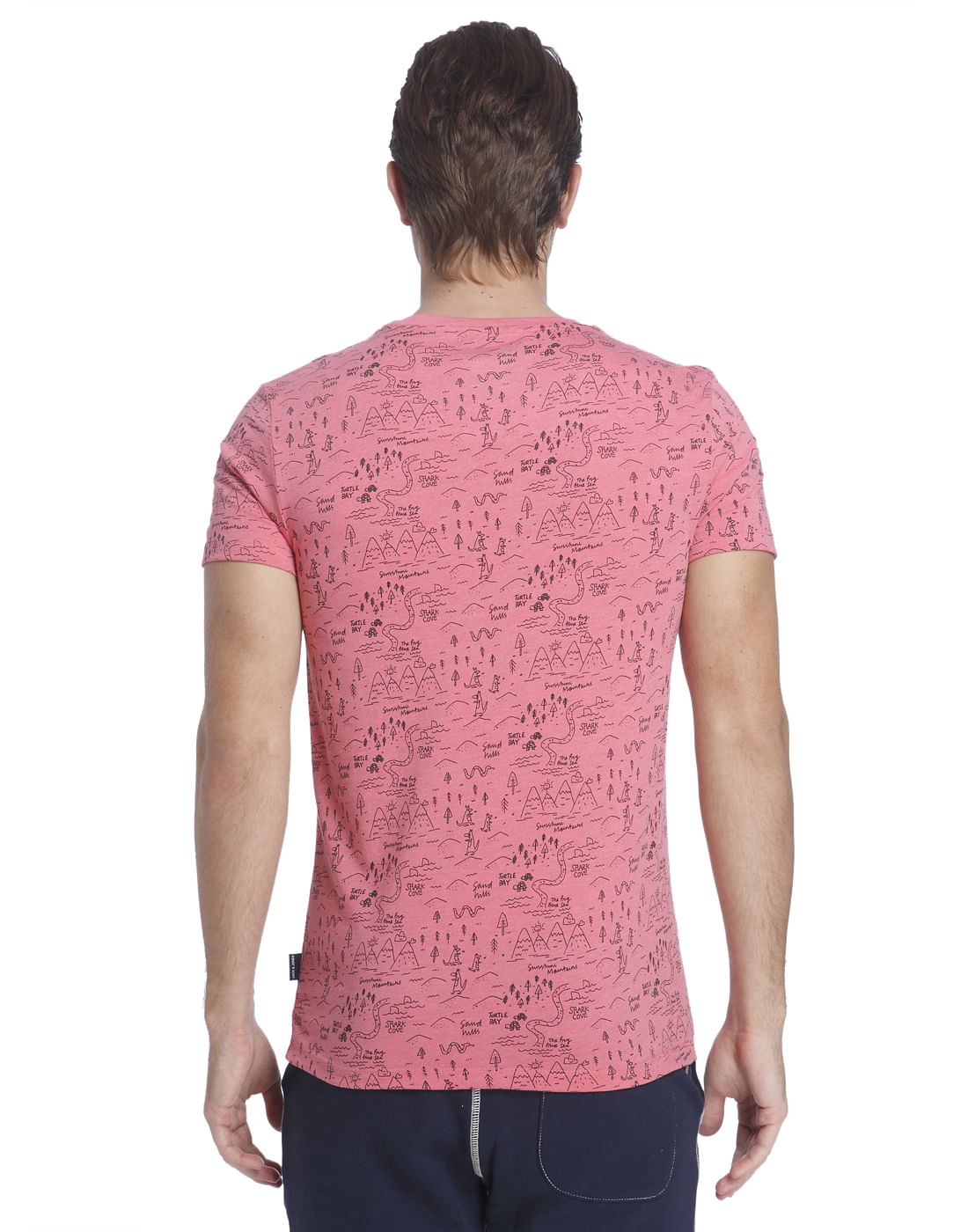 Pink All Over Print Crew Neck T-Shirt