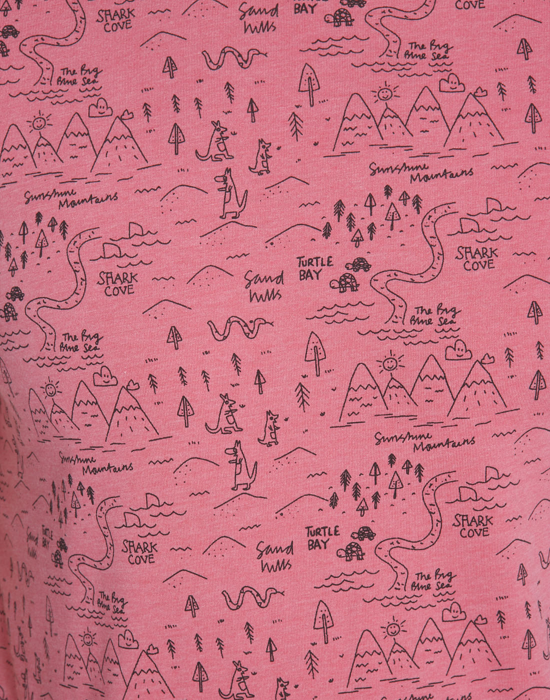 Pink All Over Print Crew Neck T-Shirt