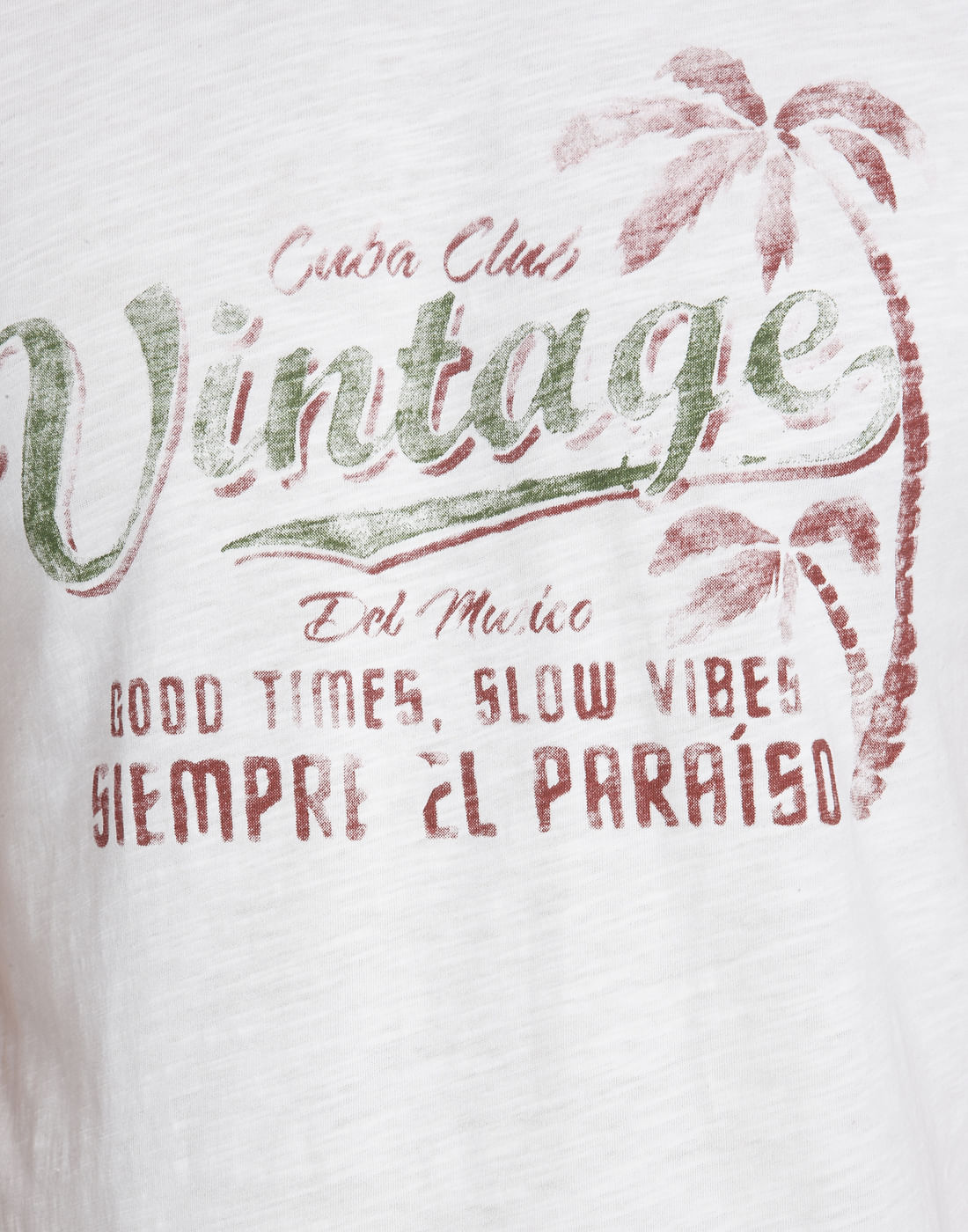White Graphic Print Crew Neck T-Shirt